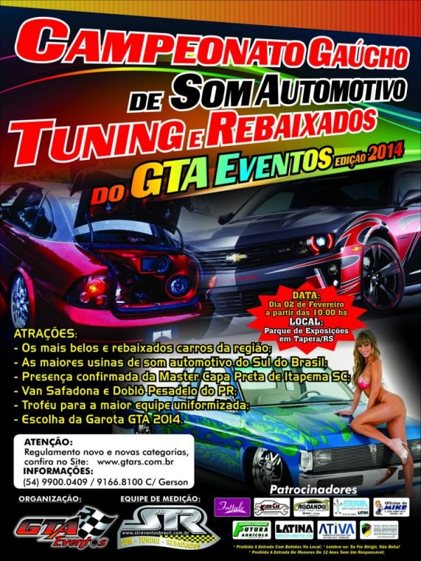 Campeonato Gaúcho de Som Automotivo Tuning e Rebaixados GTA Eventos - 1ª Etapa 2014 - Tapera/RS